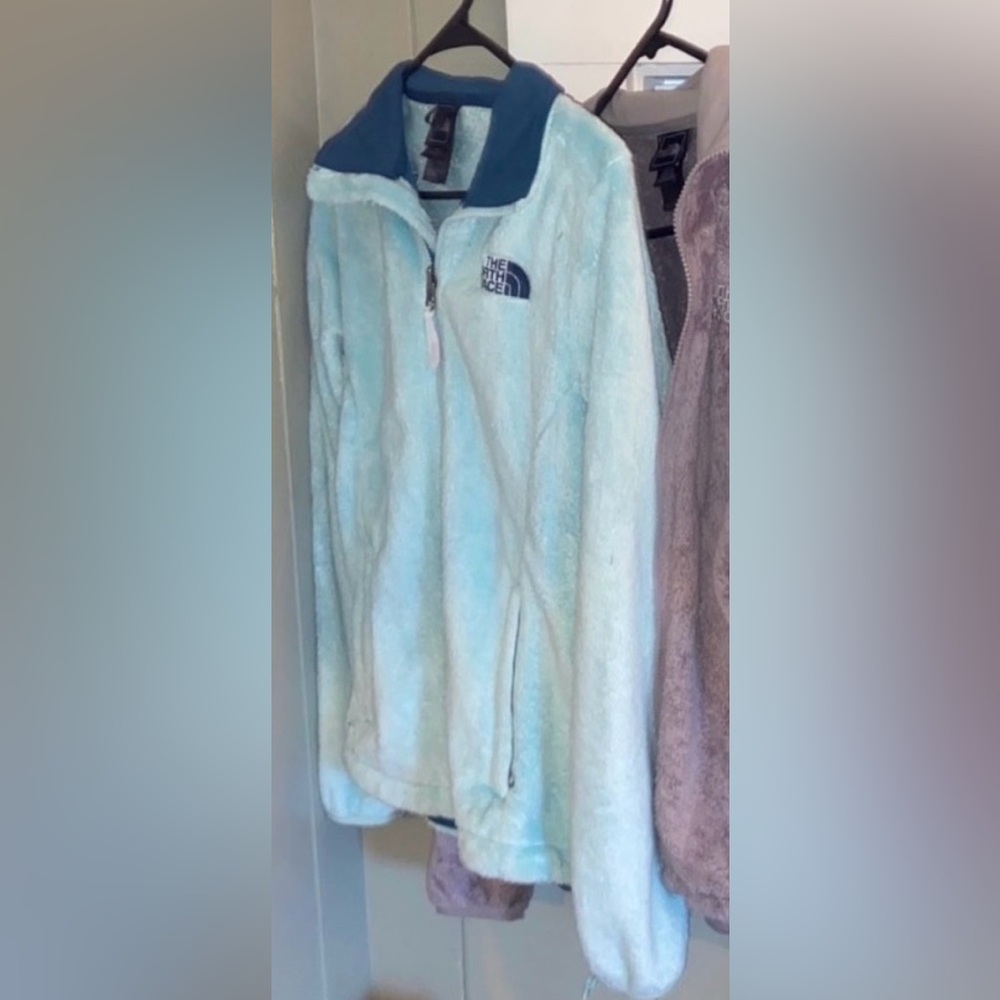 North Face Fleece Jacket - light blue, SMALL